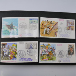 Collection enveloppes premier jour d'émission de France 1960-1978 en 5 albums.