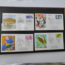 Collection enveloppes premier jour d'émission de France 1960-1978 en 5 albums.
