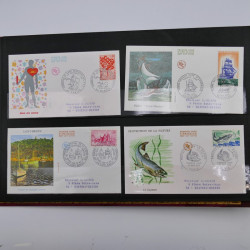 Collection enveloppes premier jour d'émission de France 1960-1978 en 5 albums.