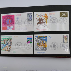 Collection enveloppes premier jour d'émission de France 1960-1978 en 5 albums.