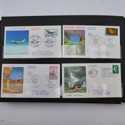 Collection enveloppes premier jour d'émission de France 1960-1978 en 5 albums.
