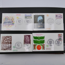 Collection enveloppes premier jour d'émission de France 1960-1978 en 5 albums.