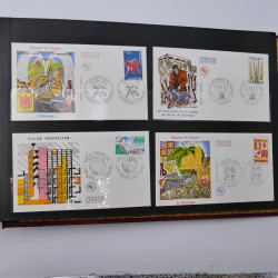 Collection enveloppes premier jour d'émission de France 1960-1978 en 5 albums.
