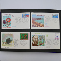 Collection enveloppes premier jour d'émission de France 1960-1978 en 5 albums.