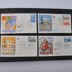 Collection enveloppes premier jour d'émission de France 1960-1978 en 5 albums.