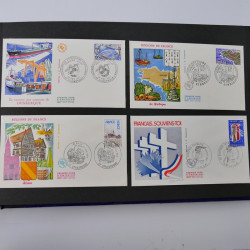 Collection enveloppes premier jour d'émission de France 1960-1978 en 5 albums.
