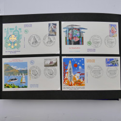 Collection enveloppes premier jour d'émission de France 1960-1978 en 5 albums.