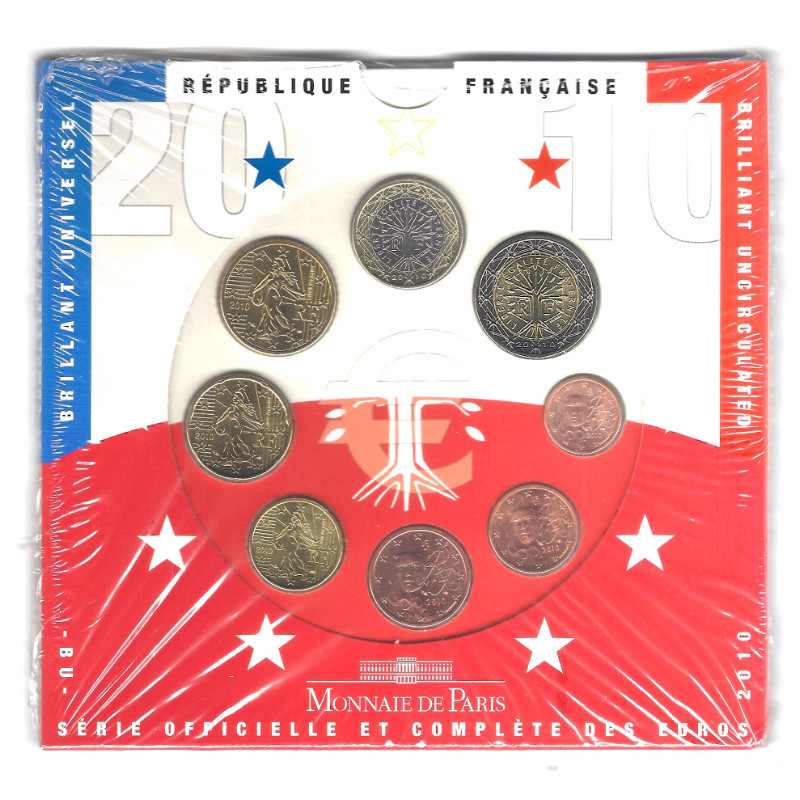 Série officielle Euro France 2010 coffret BU.