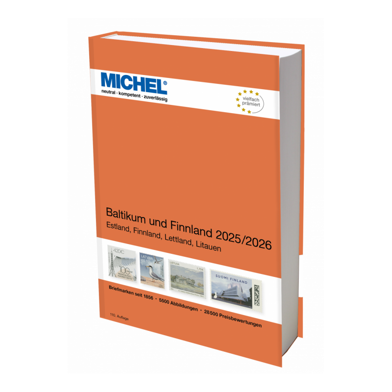 Catalogue de cotation Michel timbres des États baltes et Finlande 2025-2026.