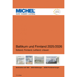 Catalogue de cotation Michel timbres des États baltes et Finlande 2025-2026.
