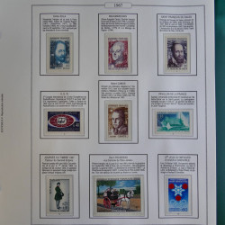Collection timbres de France 1957-1974 neufs en album AV.