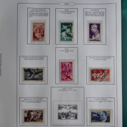 Collection timbres de France 1853-1956 neufs et oblitérés en album AV.