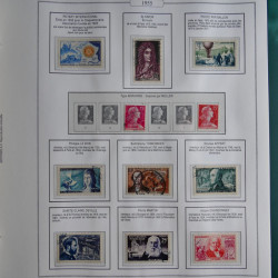 Collection timbres de France 1853-1956 neufs et oblitérés en album AV.
