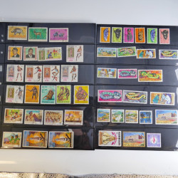 Vrac philatélique de timbres du monde en un carton.