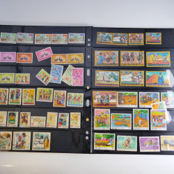 Vrac philatélique de timbres du monde en un carton.