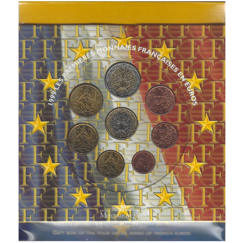 Coffret série monnaies euro France 1999 BU - Monnaie de Paris.