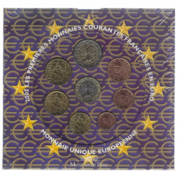 Coffret série monnaies euro France 2002 BU - Monnaie de Paris.