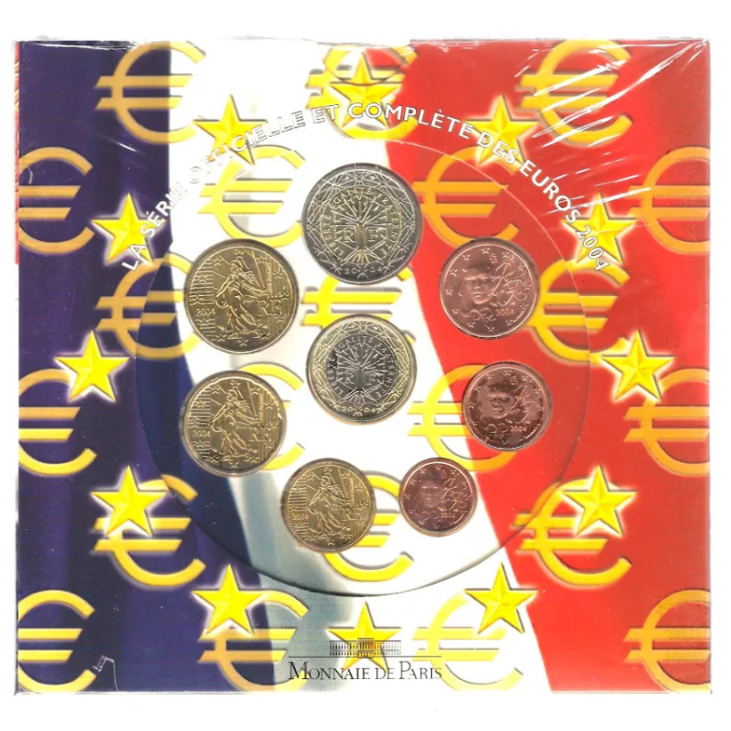 Coffret série monnaies euro France 2004 BU - Monnaie de Paris.