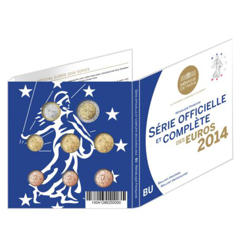 Coffret série monnaies euro France 2014 BU - Monnaie de Paris.