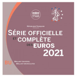 Coffret série monnaies euro France 2021 BU - Monnaie de Paris.