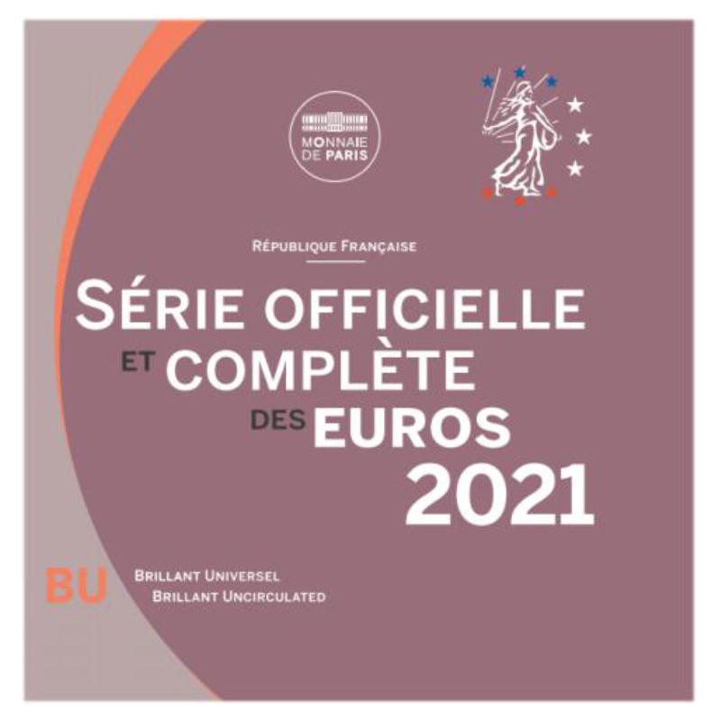Coffret série monnaies euro France 2021 BU - Monnaie de Paris.
