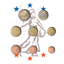 Coffret série monnaies euro France 2021 BU - Monnaie de Paris.