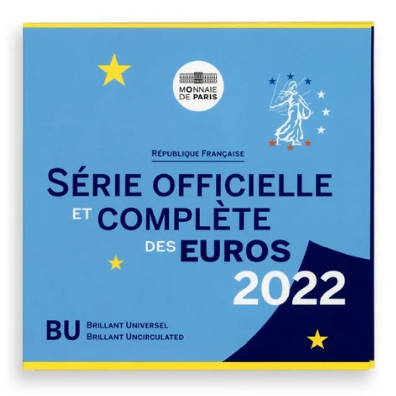 Coffret série monnaies euro France 2022 BU - Monnaie de Paris.