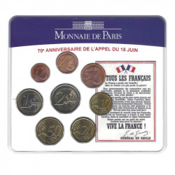 Série monnaies euro France 2010 coincard BU - Appel du 18 juin.