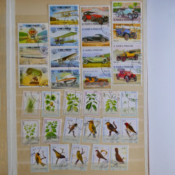 Vrac philatélique de timbres du monde en un carton.