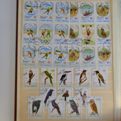 Vrac philatélique de timbres du monde en un carton.