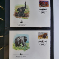 Vrac philatélique de timbres du monde en un carton.