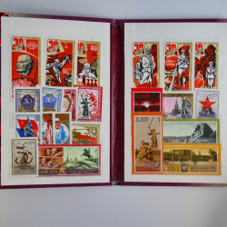 Vrac philatélique de timbres du monde en un carton.