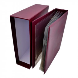 Album Multi Collect Lindner garni de 9 feuilles transparentes.
