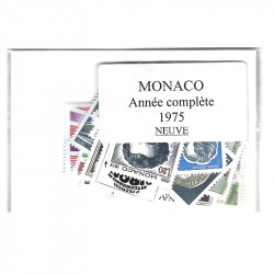 Monaco année 1975 complète de timbres neufs**.