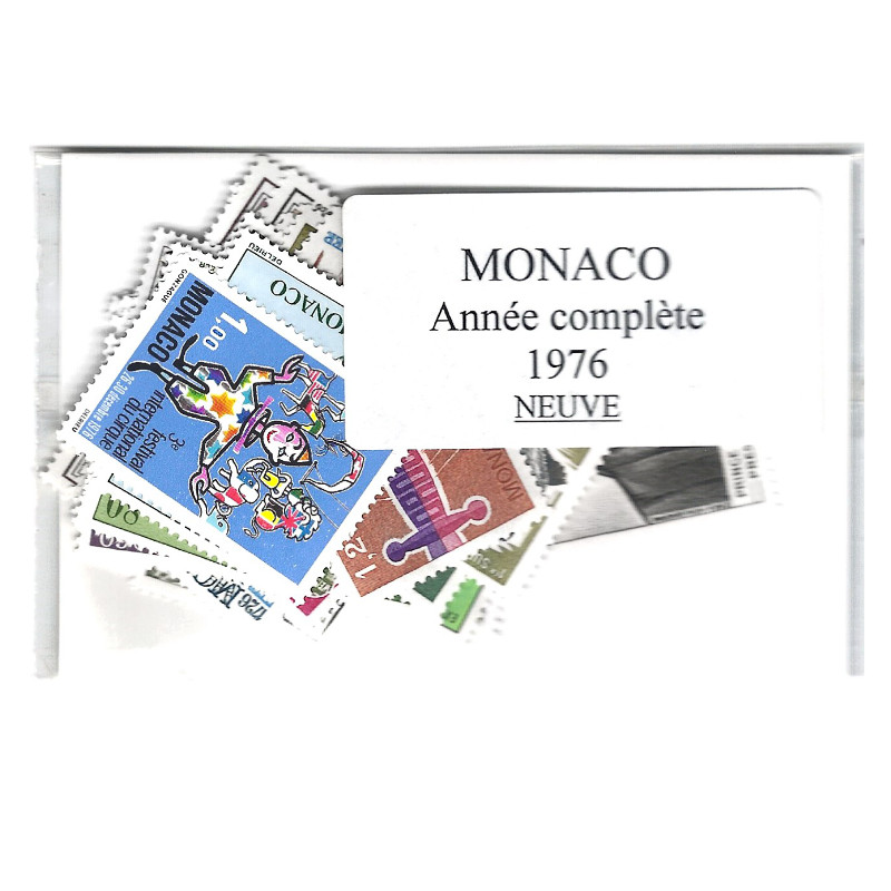 Monaco année 1976 complète de timbres neufs**.