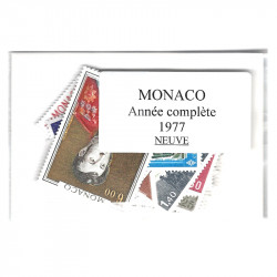Monaco année 1977 complète de timbres neufs**.