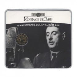 2 euros commémorative coincard BU France 2010 - Appel du 18 juin 1940.