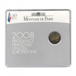 2 euros commémorative coincard BU France 2008 - Présidence UE.