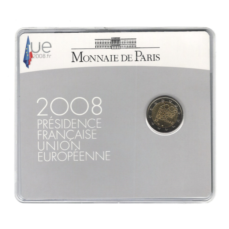 2 euros commémorative coincard BU France 2008 - Présidence UE.