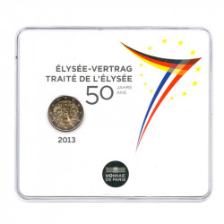 2 euros commémorative coincard BU France 2013 - Traité de l'Elysée.