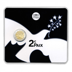 2 euros commémorative coincard BU France 2015 - La paix en Europe.