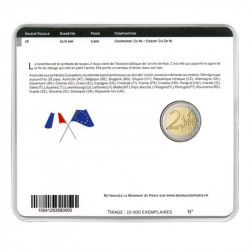2 euros commémorative coincard BU France 2015 - La paix en Europe.