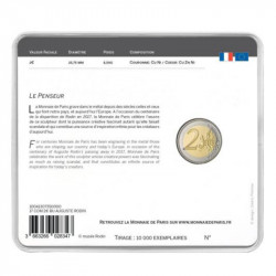 2 euros commémorative coincard BU France 2017 - Auguste Rodin.