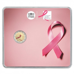 2 euros commémorative coincard BU France 2017 - Ruban rose.