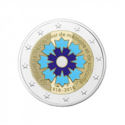 2 euros commémorative coincard BU France 2018 - Le Bleuet.