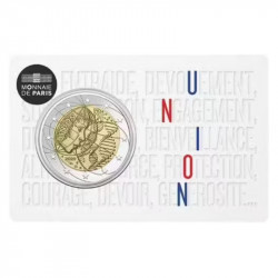 2 euros commémorative coincard BU France 2020 - Recherche médicale, Union.