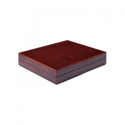 Coffret Volterra acajou pour 24 lingots d'or sous blister.