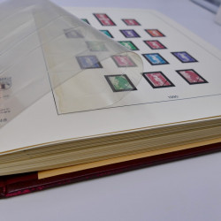 Album Lindner avec feuilles préimprimées France 1990-1995.