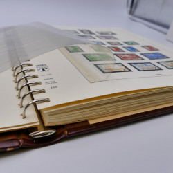 Album Lindner avec feuilles préimprimées France 1984-1989.