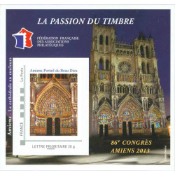 Bloc FFAP N°7 Cathédrale Notre-Dame d'Amiens autoadhésif.